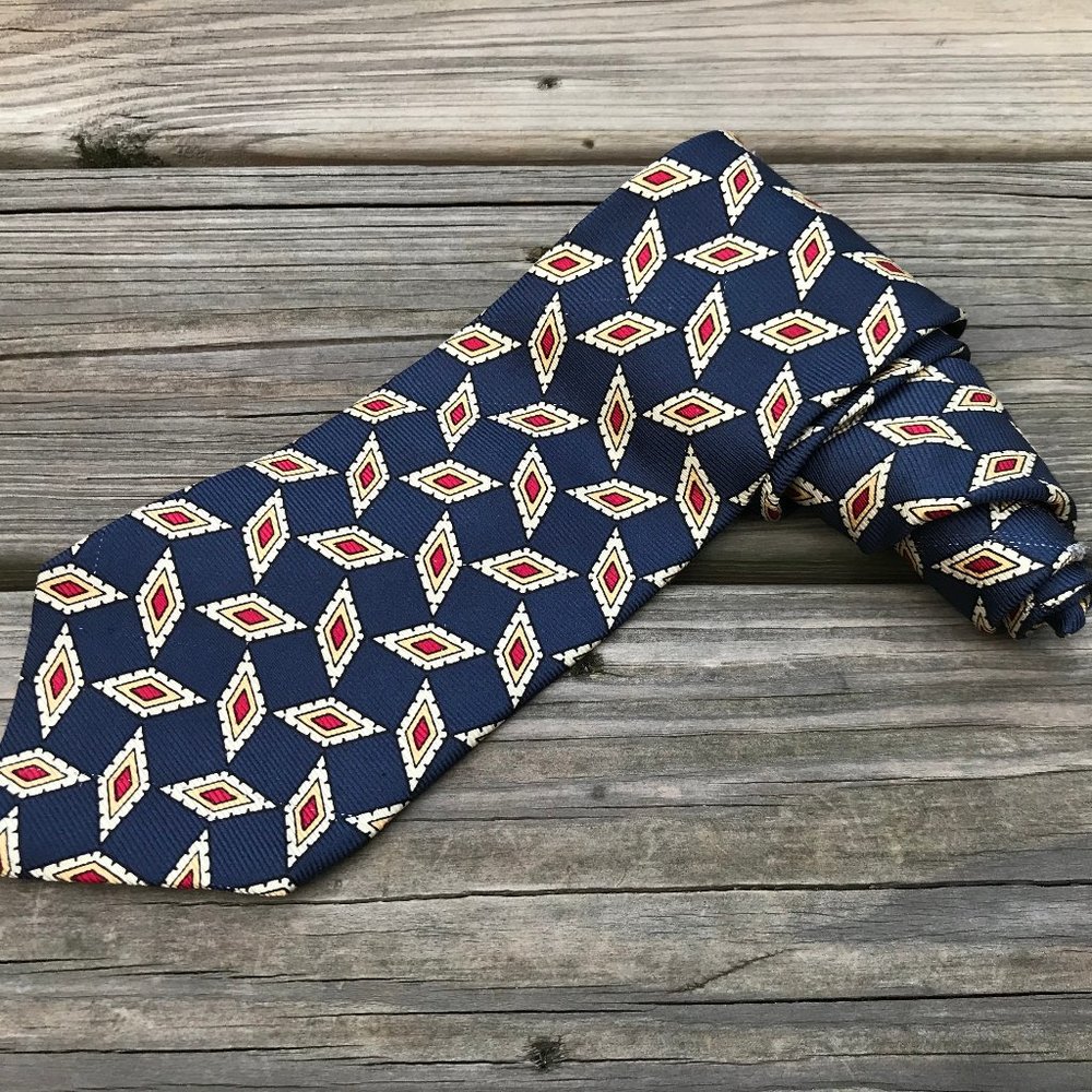 Tommy Hilfiger Men Tie 100% Italian Silk Necktie C - Picture 1 of 10